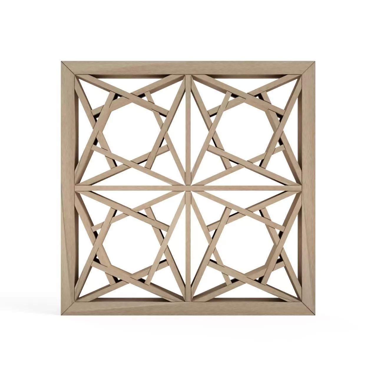 Futaemanji islamic geometric wall art 3D print model