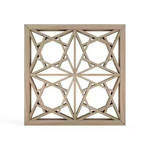 Futaemanji islamic geometric wall art 3D print model