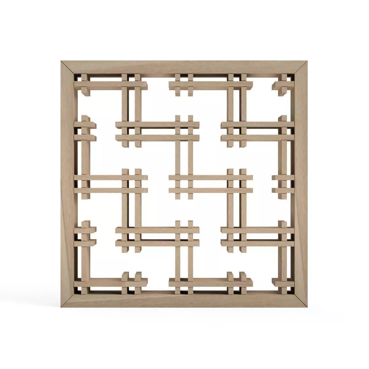 Kasurigumi-part2 wooden frame with squares 3D print model