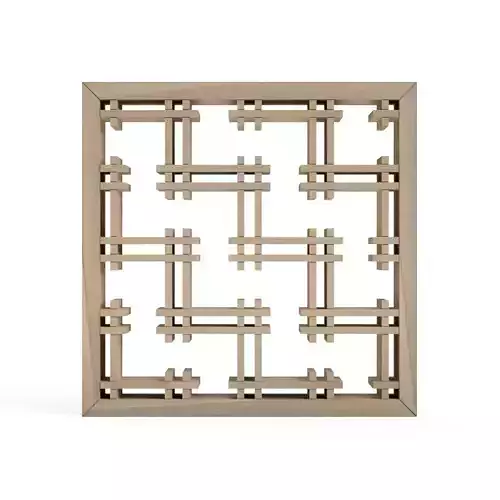 Kasurigumi-part2 wooden frame with squares 3D print model
