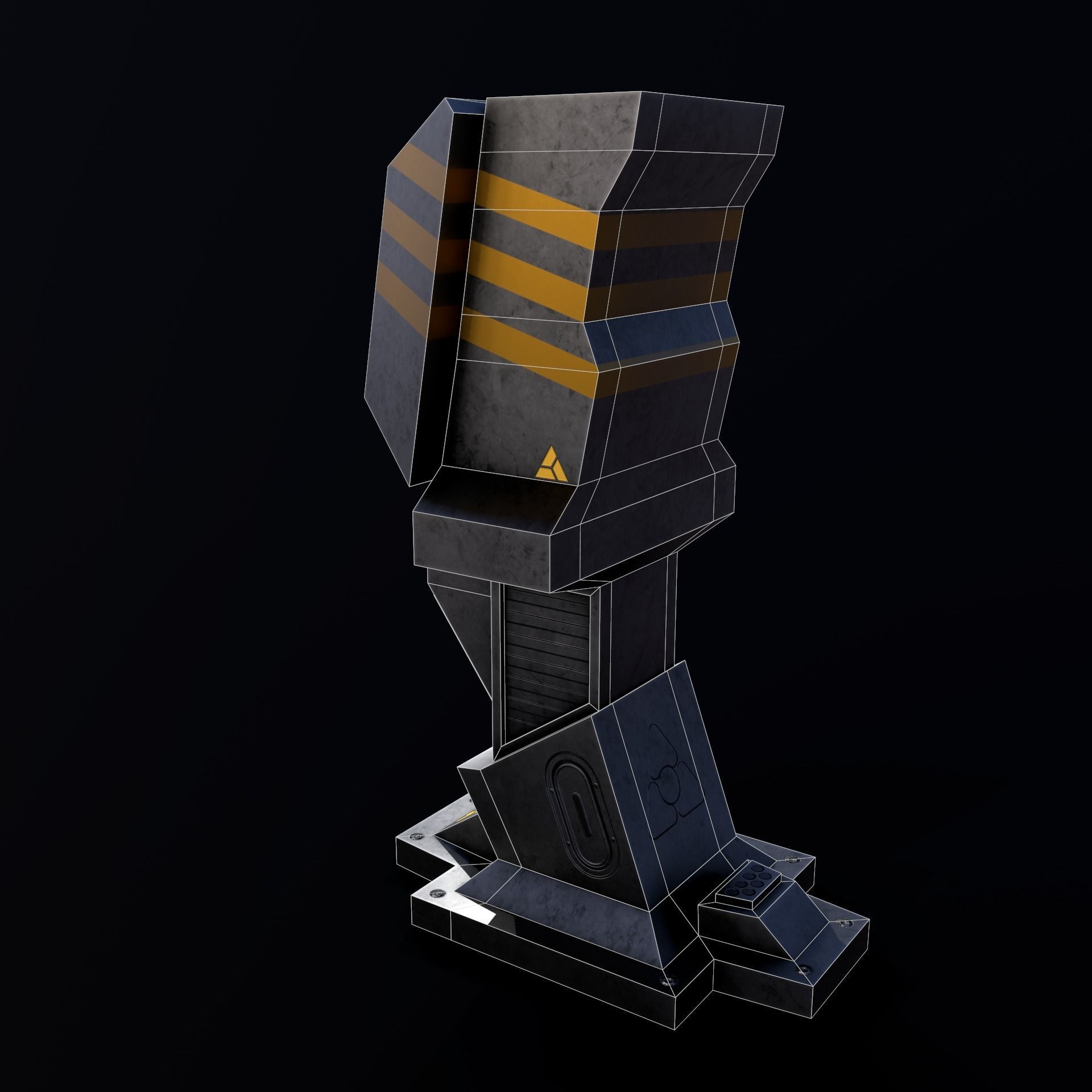 Sci-Fi Console-Computer 5 Low-poly 3D model_12