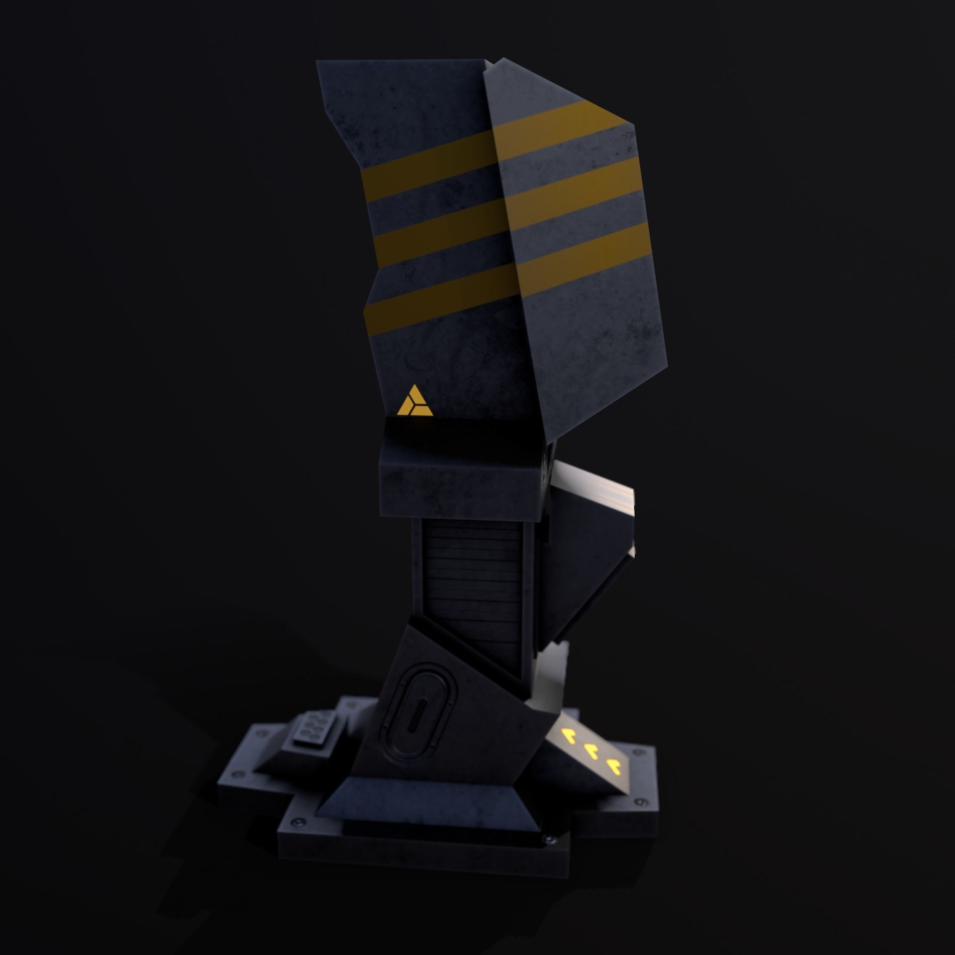 Sci-Fi Console-Computer 5 Low-poly 3D model_4