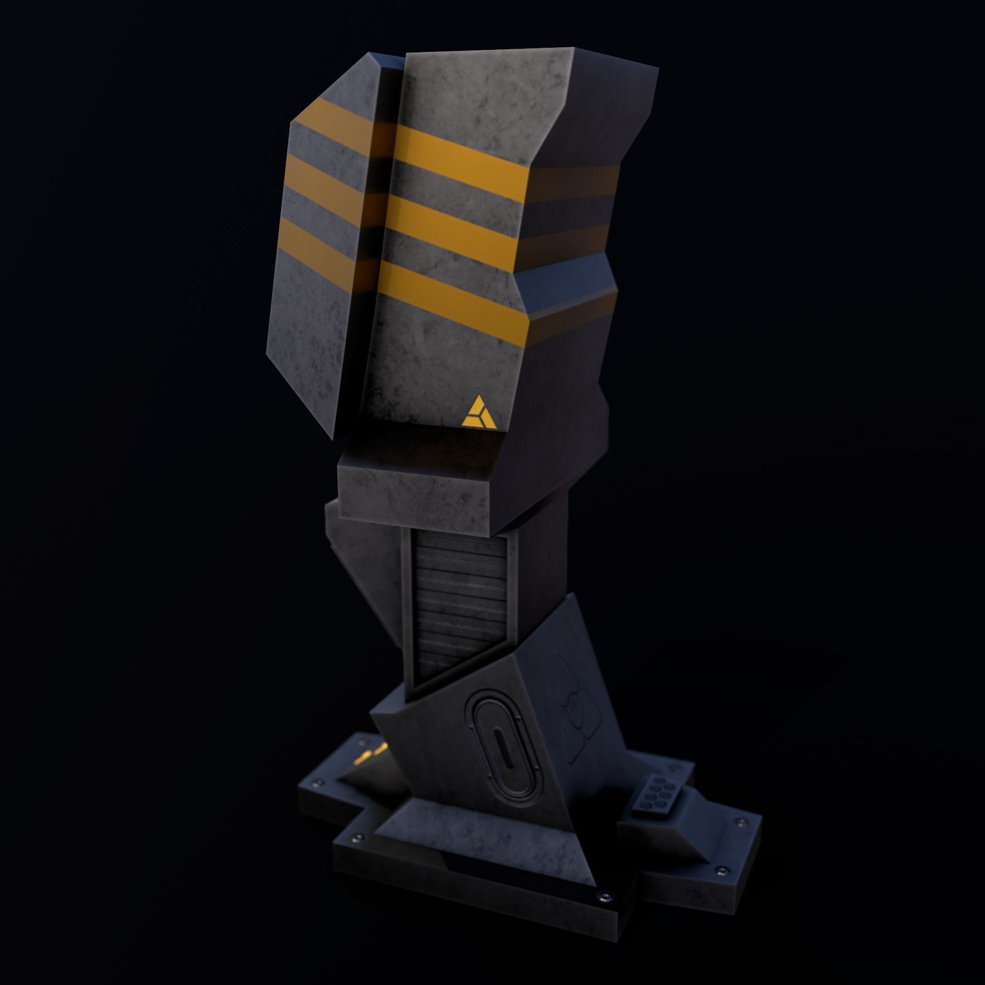 Sci-Fi Console-Computer 5 Low-poly 3D model_3