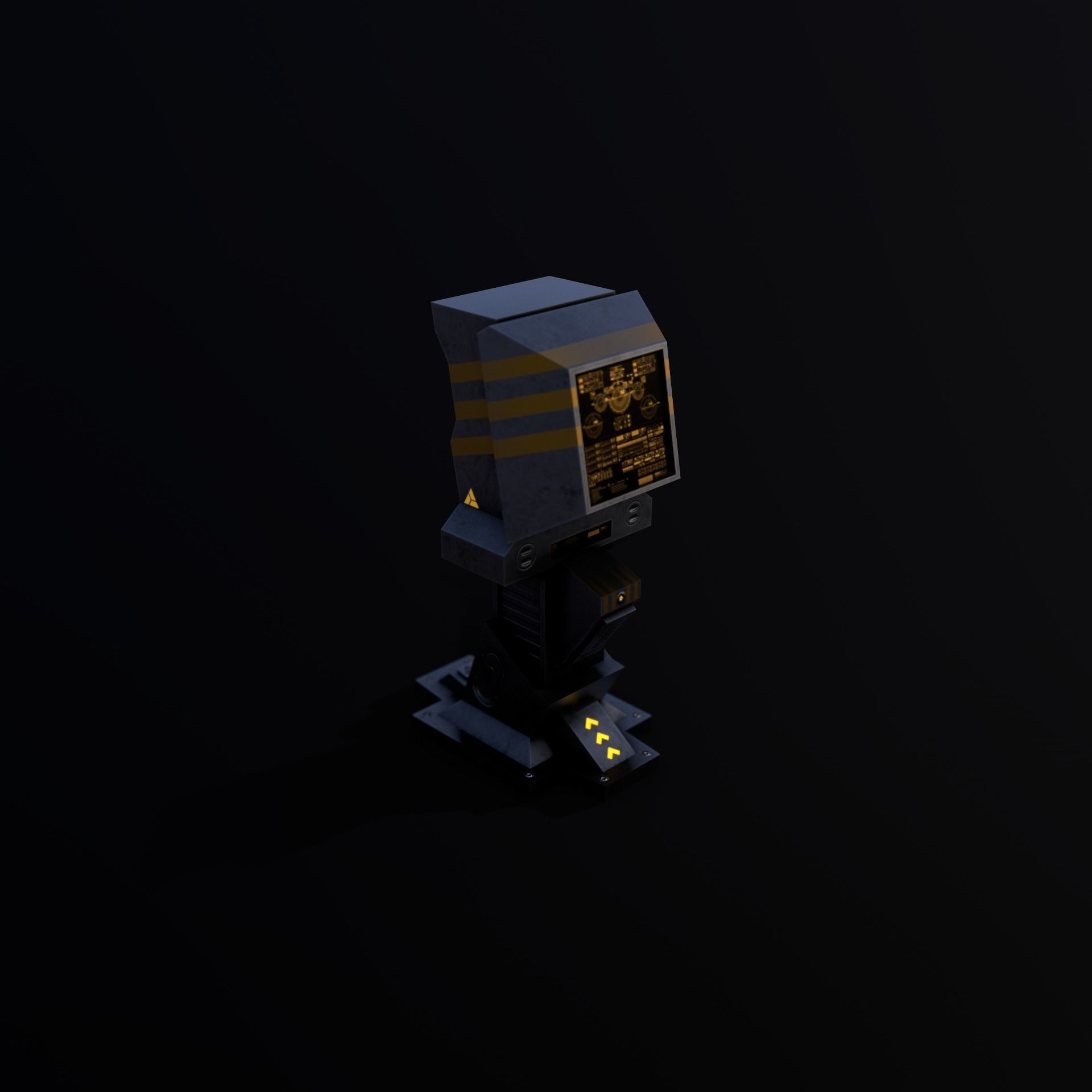 Sci-Fi Console-Computer 5 Low-poly 3D model_6