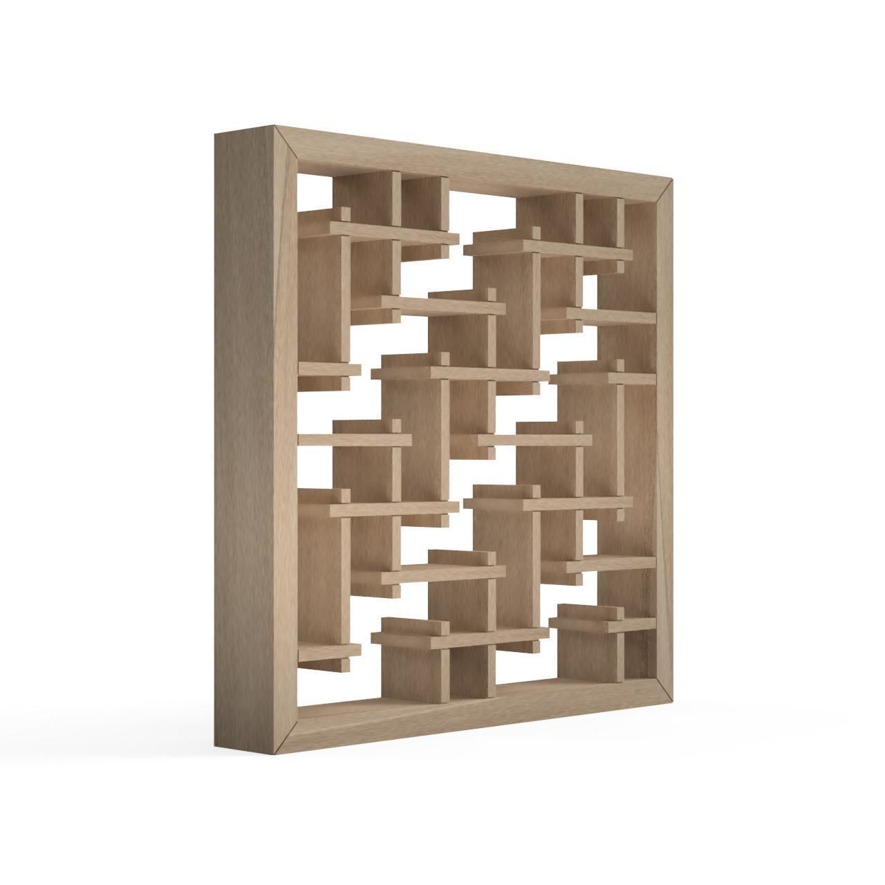 Kasurigumi-part1 wooden frame with squares 3D print model_2