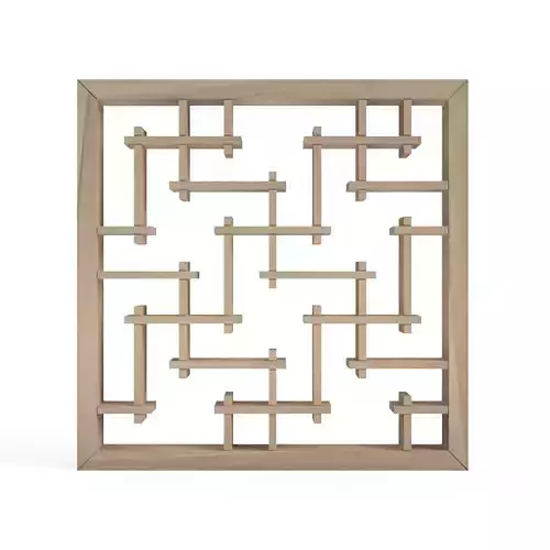 Kasurigumi-part1 wooden frame with squares 3D print model