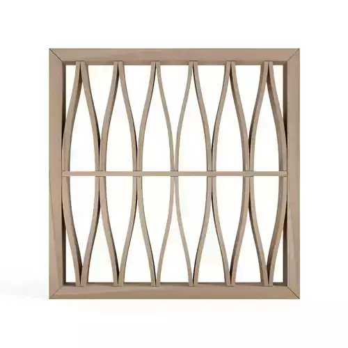 Nawame wooden frame with pattern 3D print model