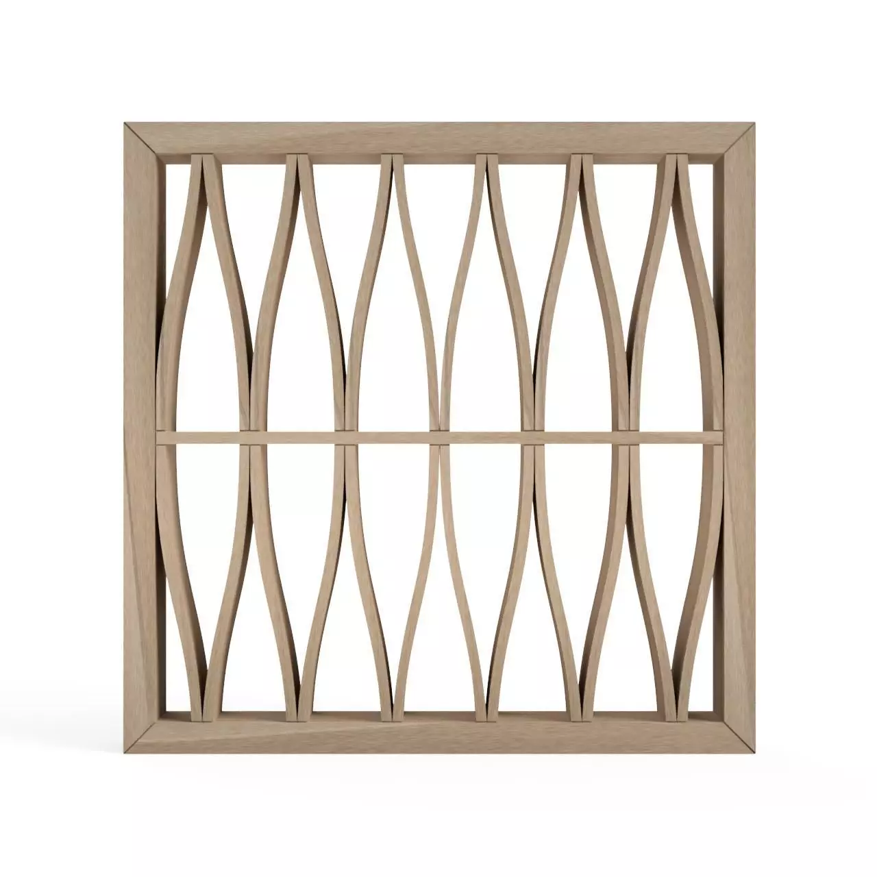 Nawame wooden frame with pattern 3D print model_0