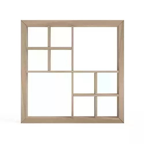 Tanojigumi square frame - oak 3D print model