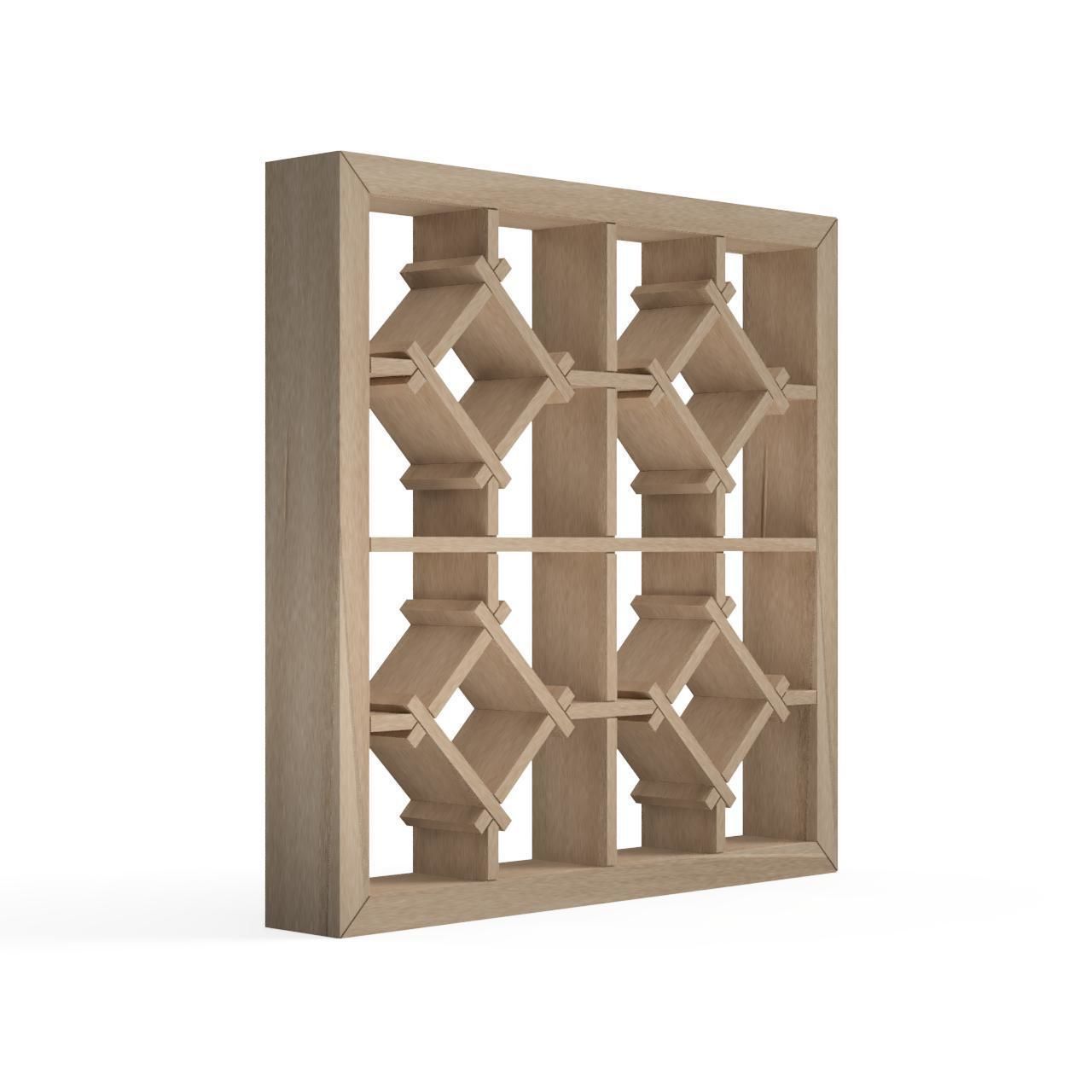 Chochinizutsutsunagi wooden frame with lattice design 3D print model_2