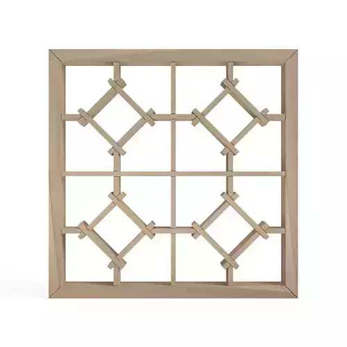Chochinizutsutsunagi wooden frame with lattice design 3D print model
