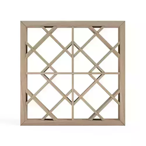 Masutsunagi wooden frame with lattice design 3D print model