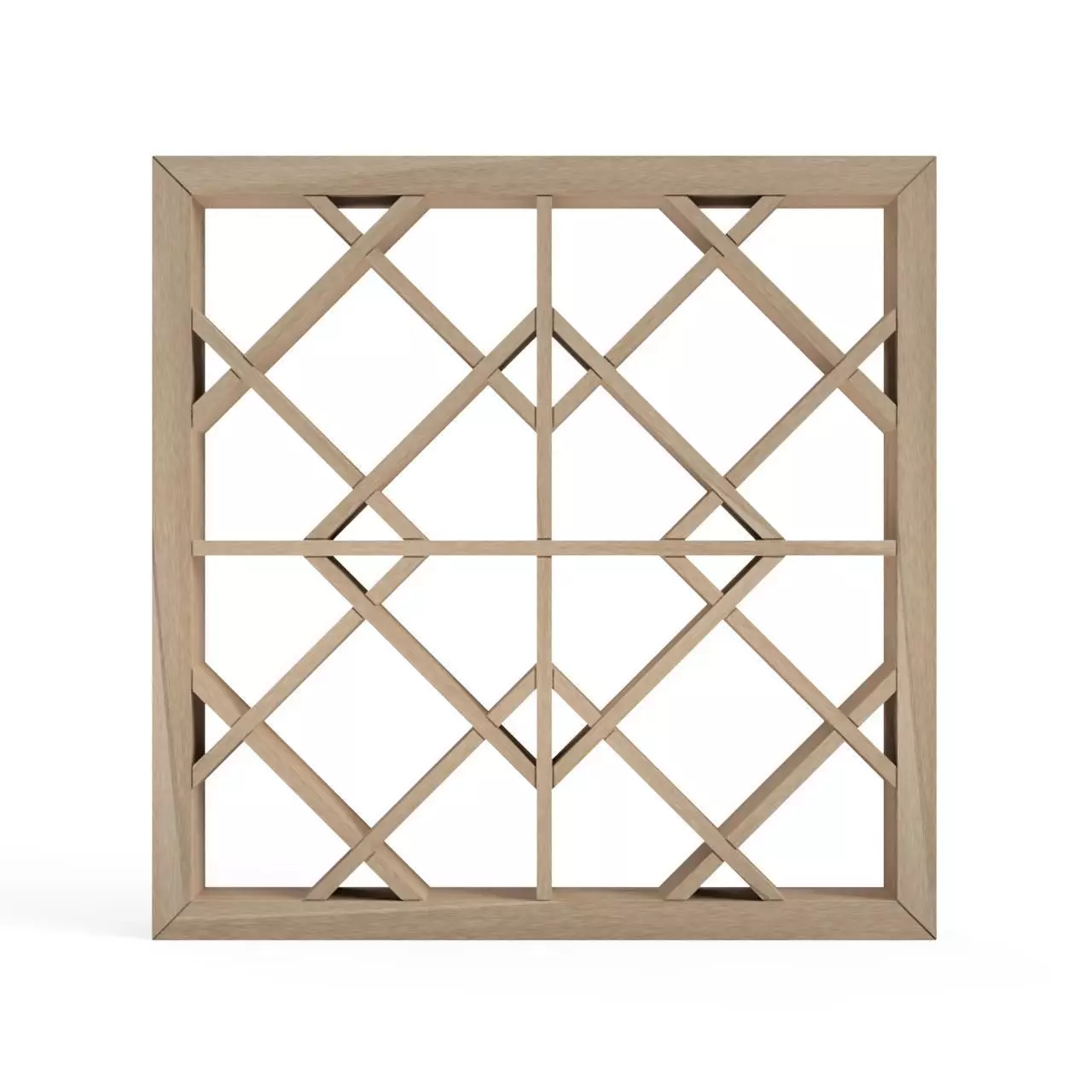 Masutsunagi wooden frame with lattice design 3D print model_0