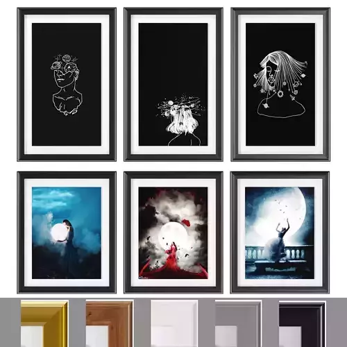 Art Frams 8- Head Space And Moon girls