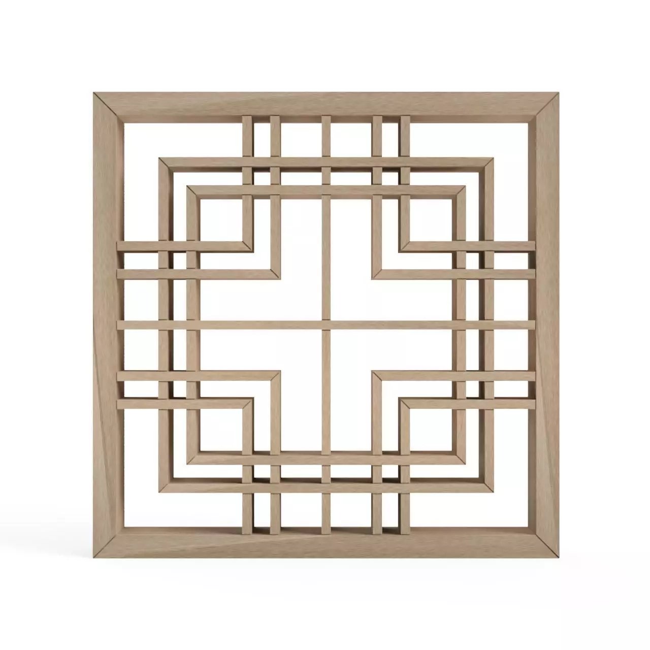 Futaekadotsunagi wooden frame with geometric design 3D print model_0