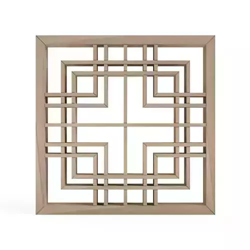 Futaekadotsunagi wooden frame with geometric design 3D print model