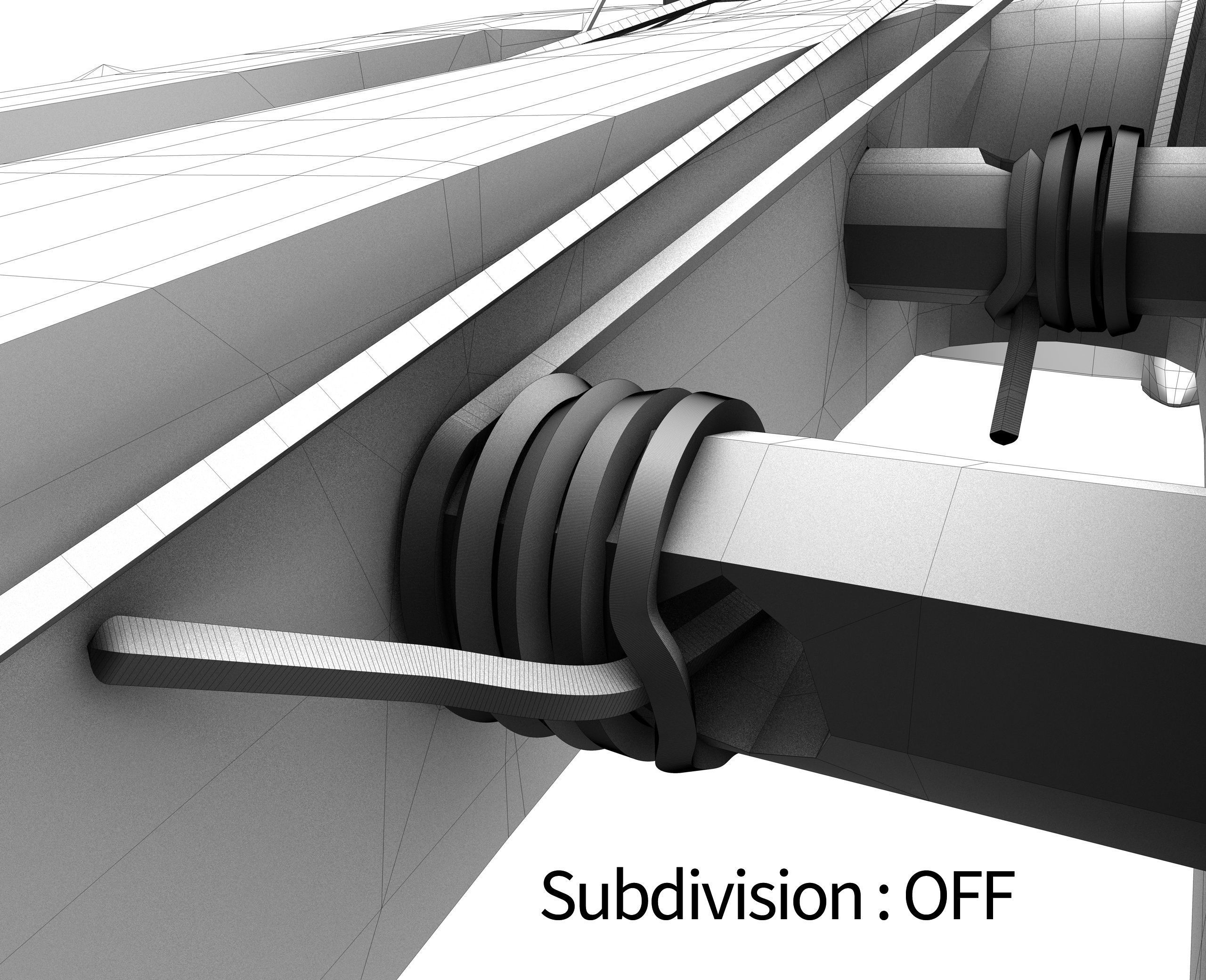 Black Classic Guitar Low-poly 3D model_46