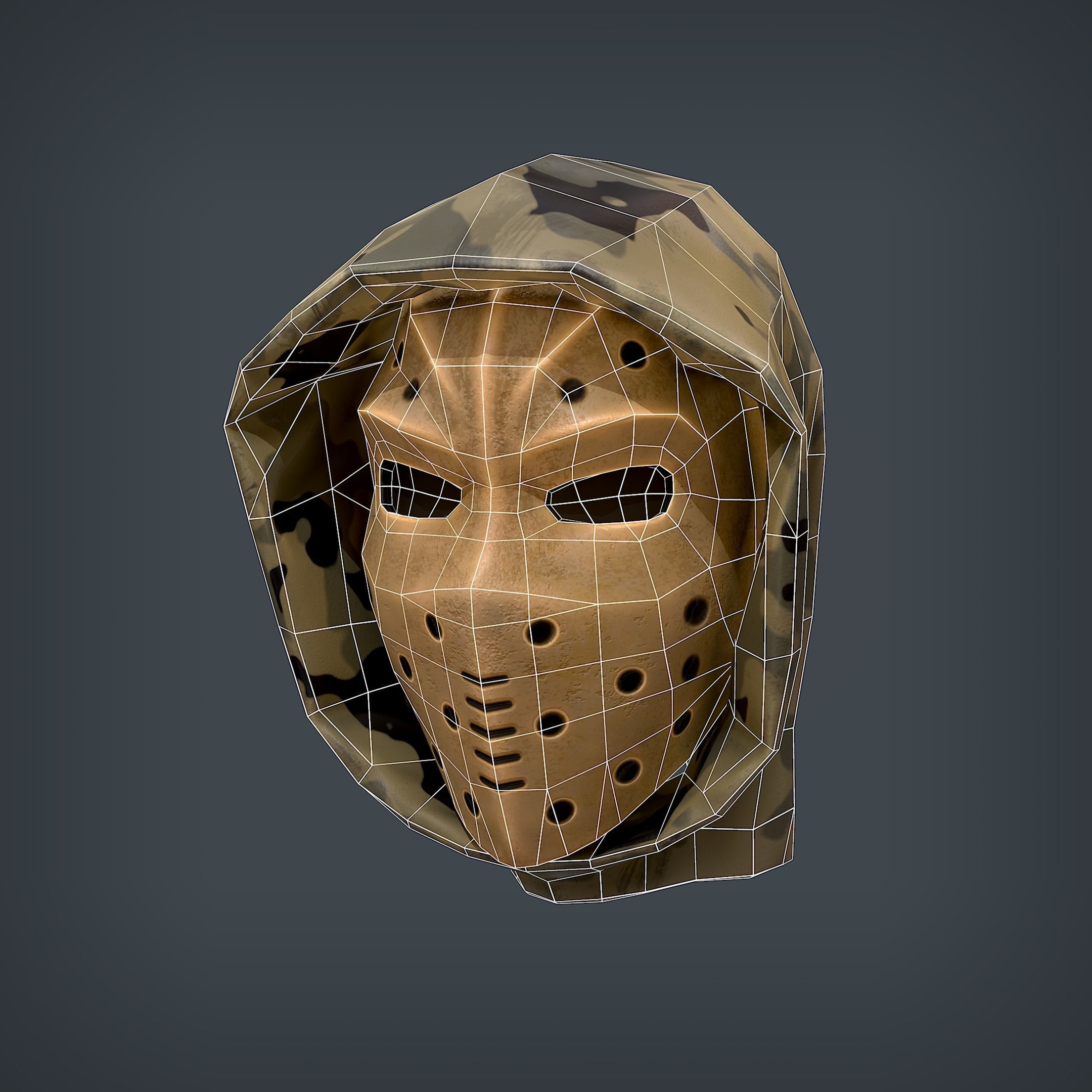 Halloween Mask Low-poly 3D model_5