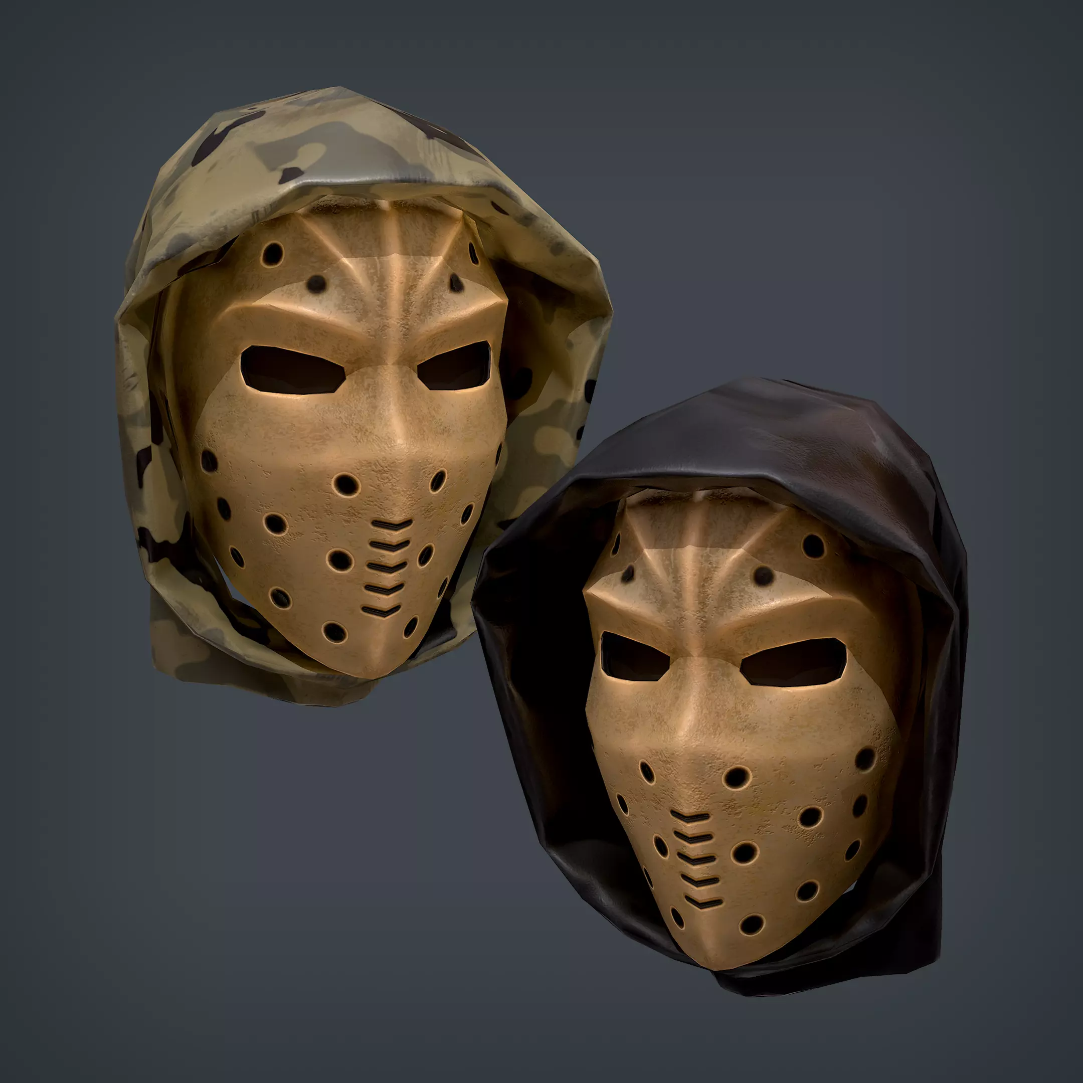 Halloween Mask Low-poly 3D model_0
