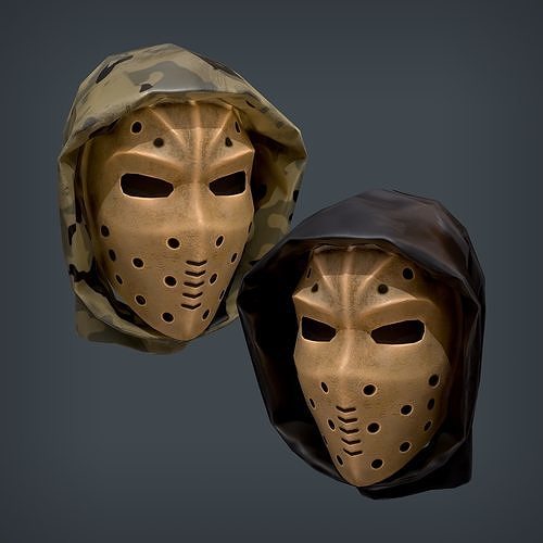 Halloween Mask Low-poly 3D model
