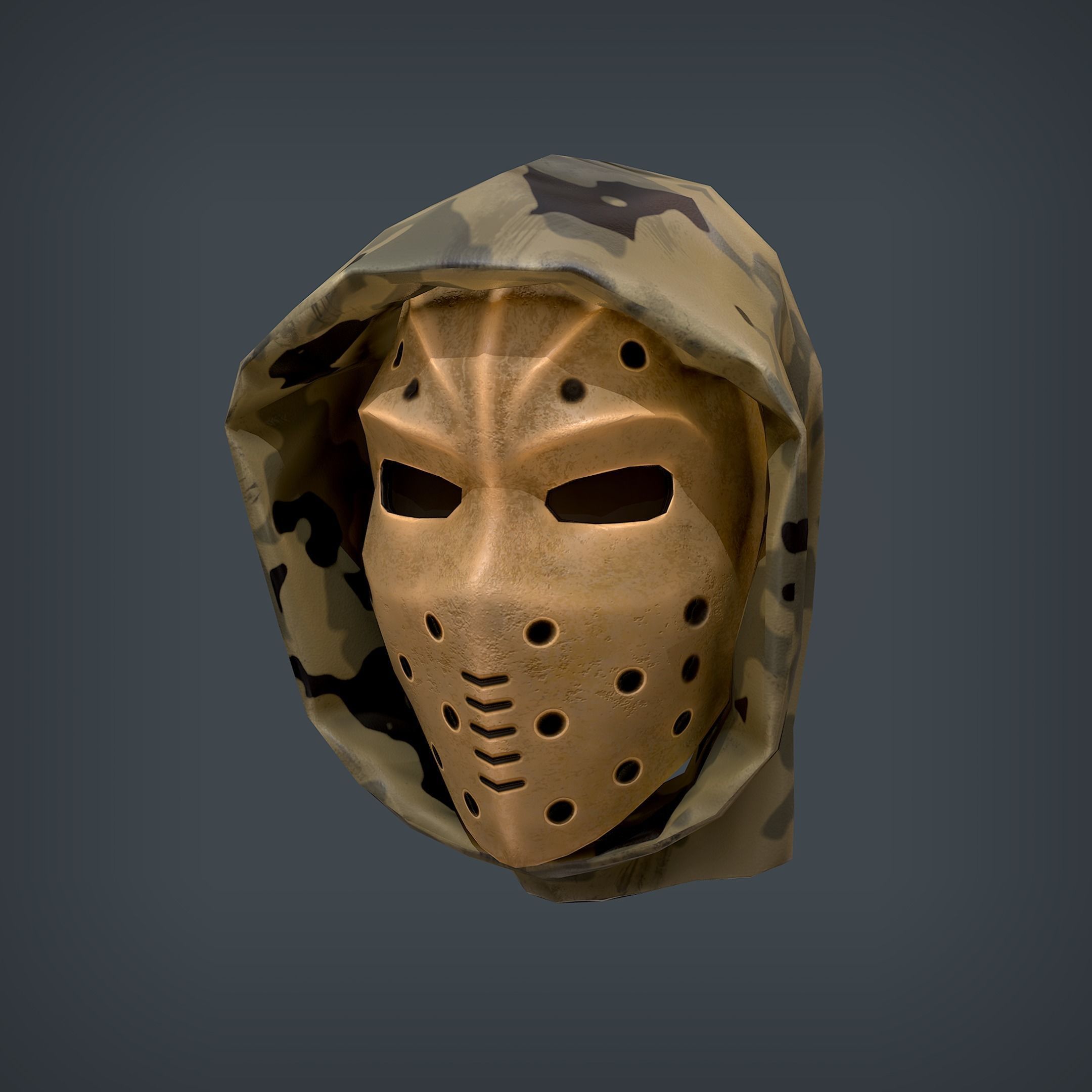 Halloween Mask Low-poly 3D model_1
