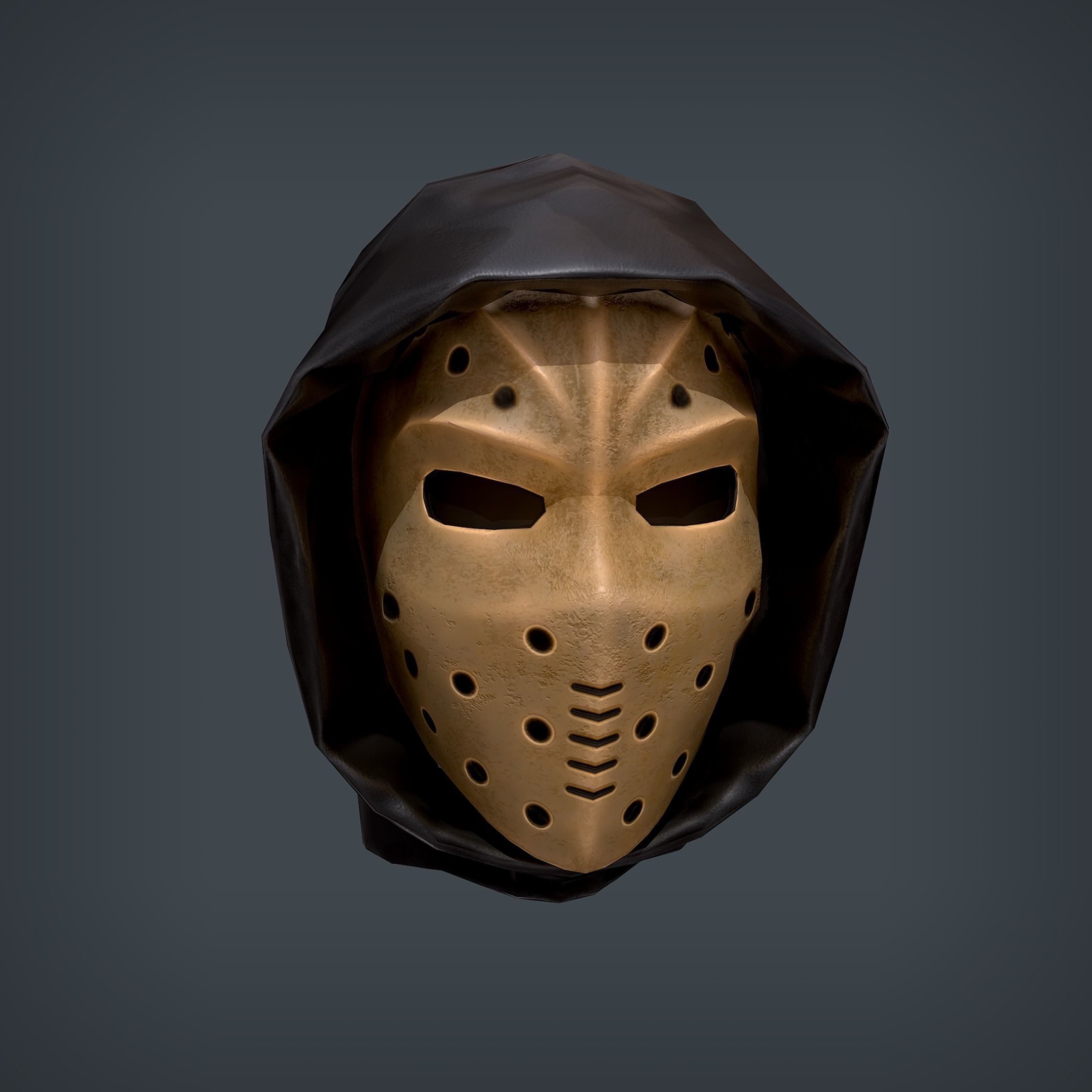 Halloween Mask Low-poly 3D model_2