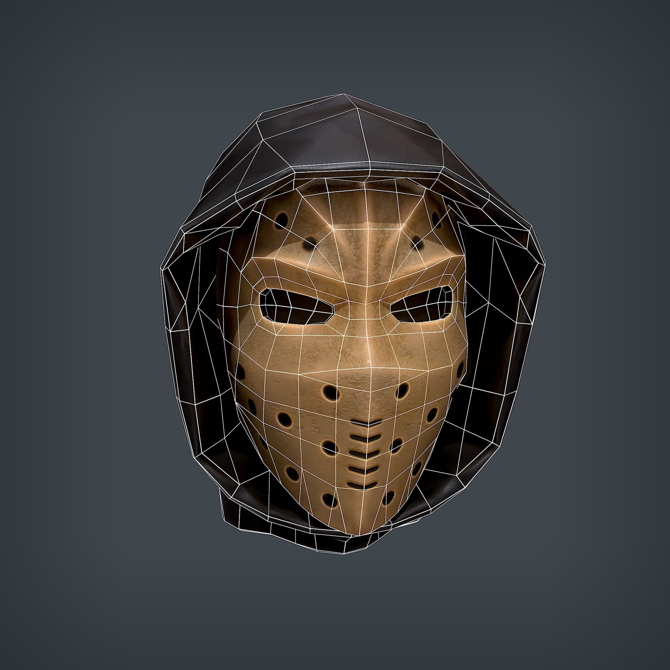 Halloween Mask Low-poly 3D model_6