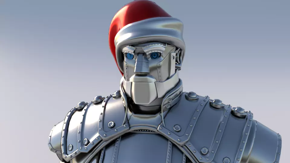 Robot Santa Claus 3D model_0