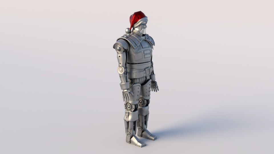 Robot Santa Claus 3D model_4