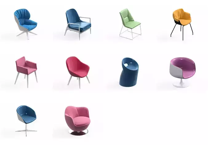 Armchair Modern Collection 10x 