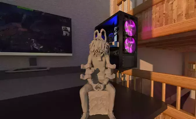 Tomura person on chair 3D print model