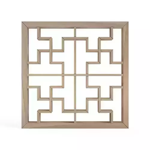 Manjitsunagi-part2 wooden lattice pattern 3D print model