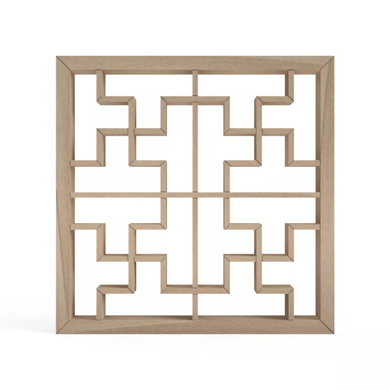 Manjitsunagi-part2 wooden lattice pattern 3D print model