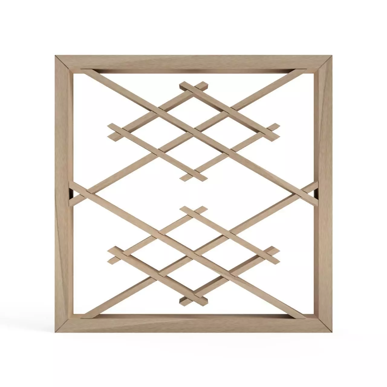 Hishitanoji wooden frame with square design 3D print model