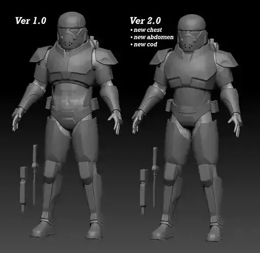Clone Force 99 Wrecker Full Armor 3D print ready STL 3D print model