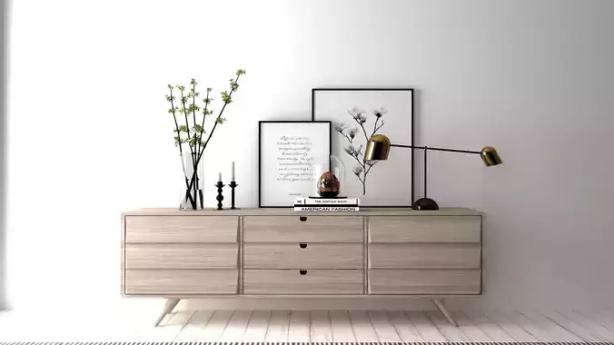 Scandinavian Side Board  3D model