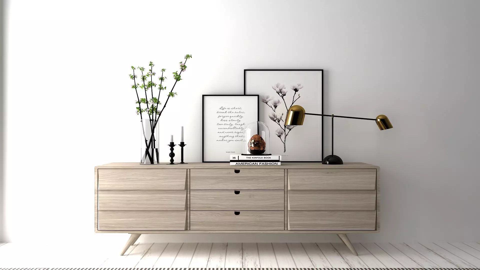 Scandinavian Side Board  3D model_0