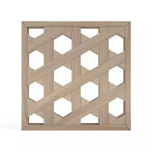 Metsubushikagome hexagonal bookcase - oak 3D print model