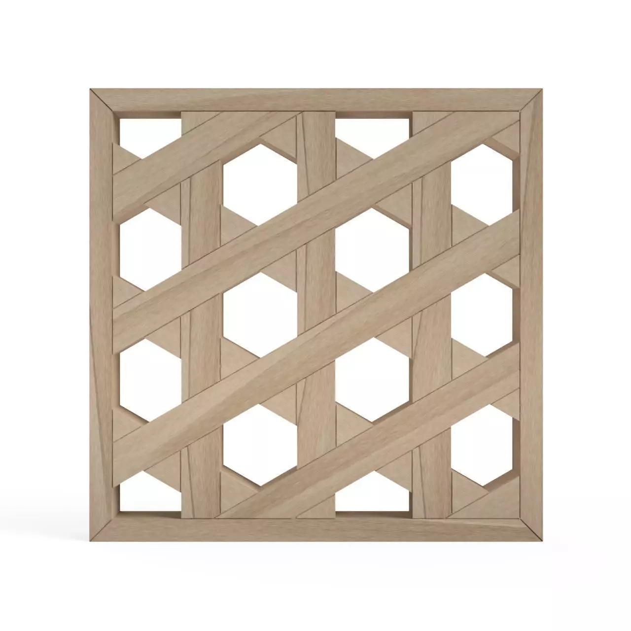 Metsubushikagome hexagonal bookcase - oak 3D print model