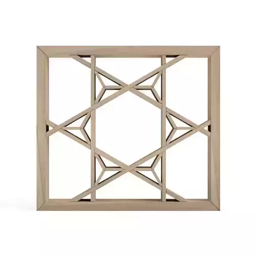 Yaekagome wooden frame with geometric design 3D print model