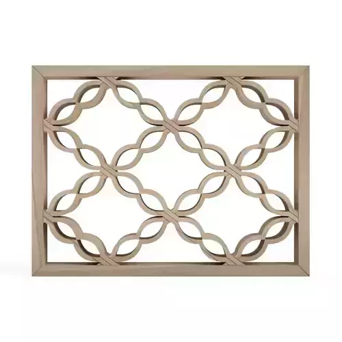 Botanbishi wooden frame with intricate design 3D print model