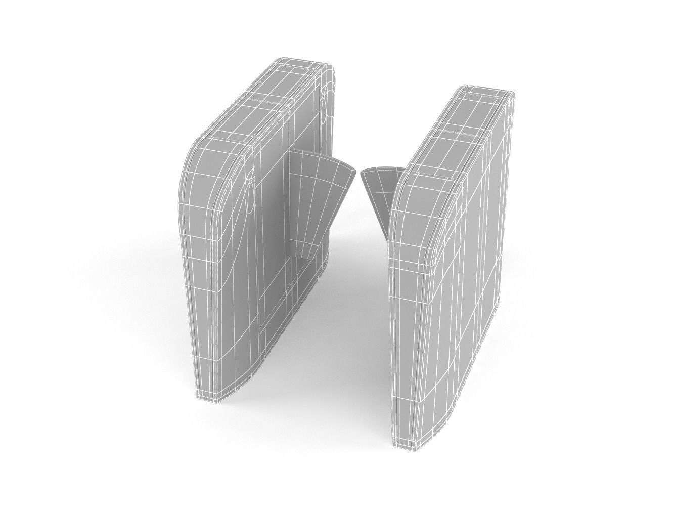 Automatic Turnstiles Gate 3D model_7