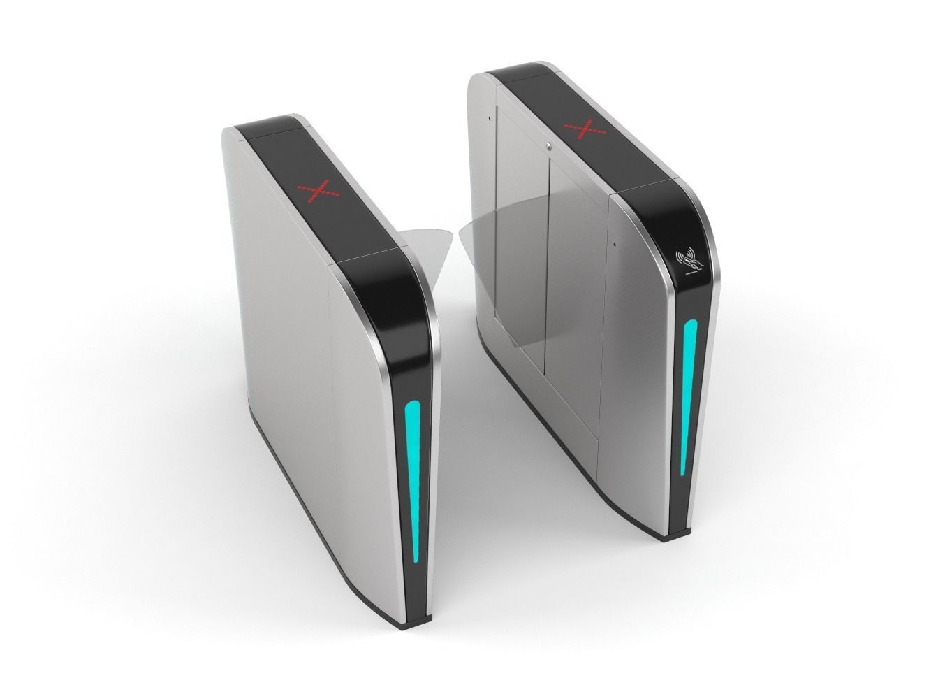 Automatic Turnstiles Gate 3D model_3