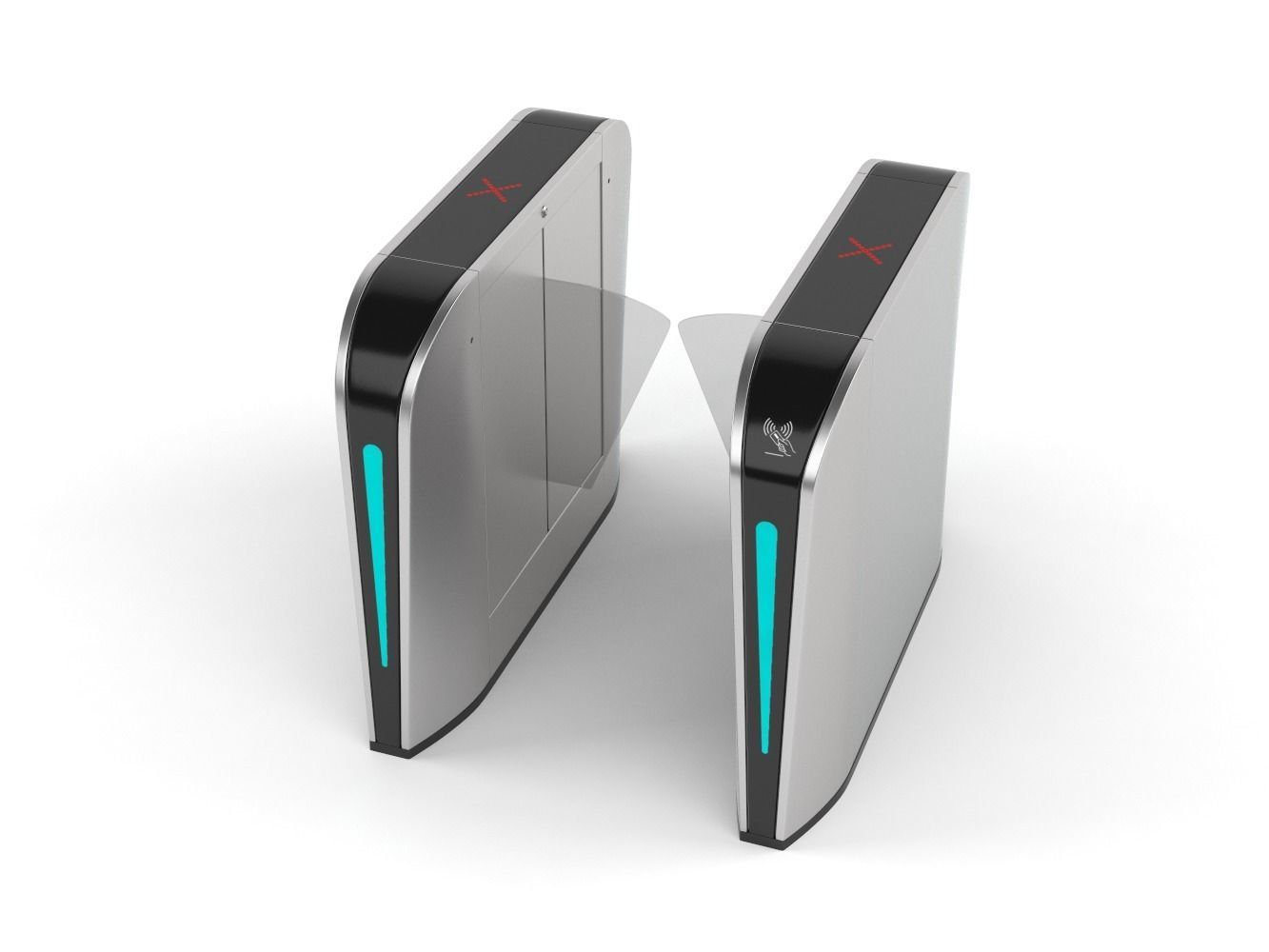 Automatic Turnstiles Gate 3D model_1