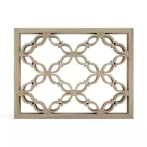 Yuribishi wooden frame with intricate design 3D print model