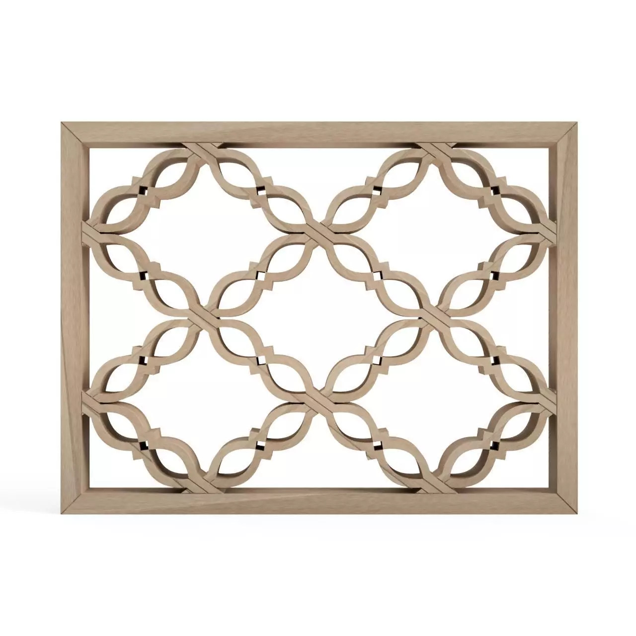 Yuribishi wooden frame with intricate design 3D print model