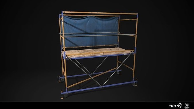 Scaffolding Low poly Game Ready PBR Low-poly 3D model