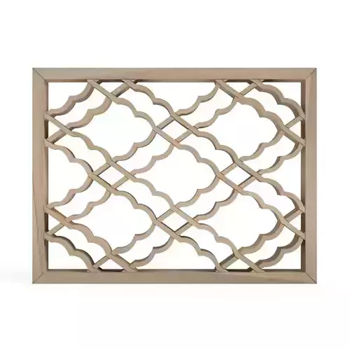 Yokoginnanbishi wooden lattice pattern 3D print model