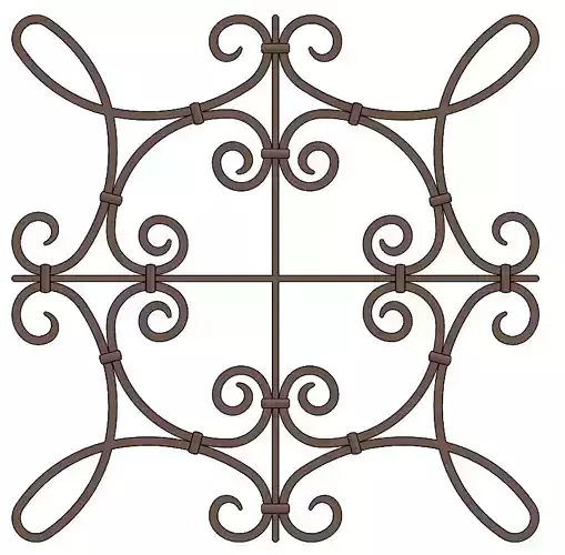 Window or Gate Scroll Frame