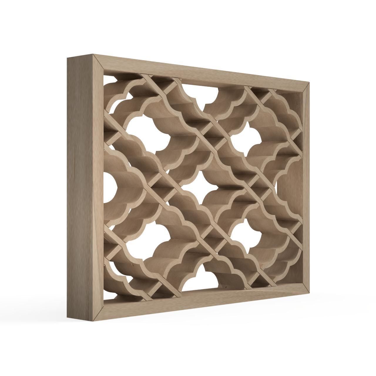 Kawarimokkobishi wooden lattice pattern 3D print model_2